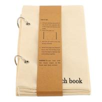 Easy To Carry Fabric Fabric Sketchbook Blank Beige Blank Sketchbook Fabric Drawing Notebook Craft DIY