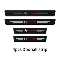 Anglies pluošto automobilio durų slenksčių apsauginės lipdukų plėvelės Citroen C3 C4 C5 C1 C2 Berlingo Celysee Xsara Picasso Automobilio priedai