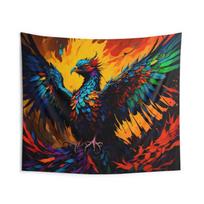 Glorious Phoenix tapestry 75x100 juoda