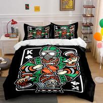 Gas mask playing card. Bedding sets Duvet cover sets Duvet covers Pillowcases(1 * Duvet Cover 2 * Pillowcases without duvet insert) 135x200cm