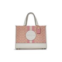 COACH handbag Dempsey 30 Presbyopia Exquisite Pebble Pattern Fabric and Leather Tote Bag Tote Bag Shopping Bag Shoulder Crossbody Large Size Women's rožinė