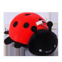 Cute Insect Plush Keychain Mantis Cicada Bee Stuffed Animal Doll Backpack Pendant Charm Gift Decoration 10cm raudona