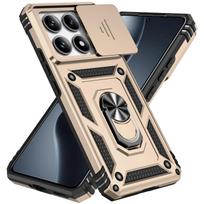 For Xiaomi 14T Pro Case Car Magnetic Ring Stand Rotating Slide Camera Lens Military Grade Armor Shockproof Cover for Xiaomi 14T For Xiaomi 14T