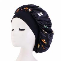 Premium Silk Satin Hair Bonnet, Breathable Wide Band Sleep Cap for Curly Hair Styling juoda