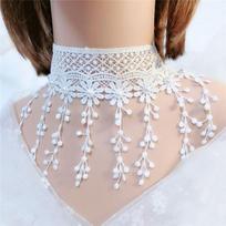 Women's Wedding Tattoo Tassel Punk Lace Pendant Choker Necklace Fashion Jewelry