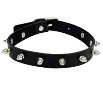 Fashion Pu Leather Choker Necklace for Women, Spike Cross Round Rivet Neck Jewelry, Punk Collar Chocker Accessories juoda