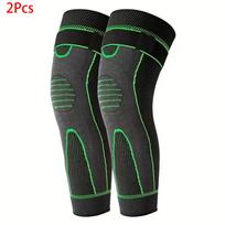 2pcs elastic compression sleeve, for thigh, calf, knee support, warm and extended Men's and Women's leg sleeves, one size fits žalia