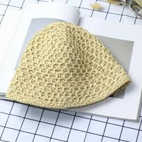 New Sun Hat Wide Brim Floppy Summer Hats For Women Beach Panama Straw Dome Bucket Hat Femme Shade Hat Solid color