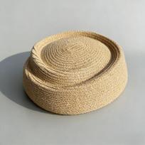 Summer Fashion Paper Grass Beret Outdoors Beach Painter Retro Party Charming Hat New Wedding Cocktail Party Pillbox Hat 56-58CM chaki
