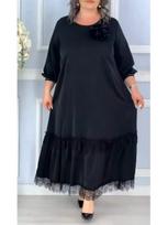 2025 Plus Size Women's Hot-Selling European and American Dress XL juoda