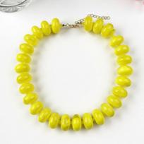 Colorful Acrylic Choker Resin Statement Clavicle Chain Boho Beaded Necklace  Summer geltona