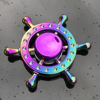 Metalinis vaivorykštės fidget spinneris Spalvingas EDC rankinis spinneris Antistresinis žaislas vaikams Suaugusiems Relieves Stress Pirštų spinneris Dovanos blue