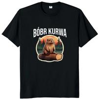 Bober Kurwa Bobr T Shirt Retro Funny Meme Trend Y2k Graphic T-shirt Soft Unisex 100% Cotton Tee Tops EU Size Streetwear 50902 S