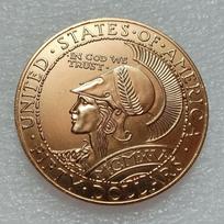 50 US dollars, owl, gold-plated copper, 43mm commemorative coin, handicrafts
