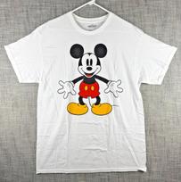 Size L - Disney Mickey Mouse Classic Retro Graphic 100% Cotton T-shirt Mens Tees Top White NWOT 4XL