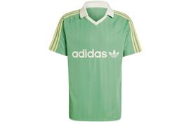 adidas Vyriški Dryžuoti Marškinėliai su Logotipu Žali IR9381 S