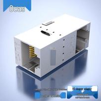 AUCAS Cat6 Gigabit Shielded 90-Degree RJ45 Female to Female Adapter
