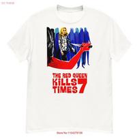 The Red Queen Kills Seven Times cult giallo film fan art t shirt vintage Washed fashion designer clothes Slightly Unisex S įvairiaspalvis