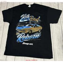 Snap On Big Bad Reborn Distressed Rat Rod Racing Mechanic Tools XL Black T Shirt vintage Washed Stretched homme fashion Unisex S įvairiaspalvis