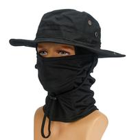 Sombrero de Pesca Camuflaje Hombre, Gorro Boonie Ala Ancha con Pasamontañas, Plegable, Accesorio Táctico Exterior juoda