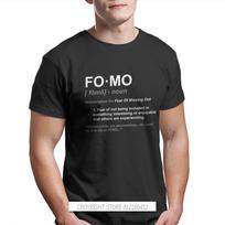 FOMO TShirts Bitcoin Cryptocurrency Miners Meme Male Graphic Fabric Streetwear T Shirt O Neck Big Size S įvairiaspalvis