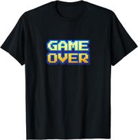 2025 New Model Game Over Vintage Retro Video Game Arcade 80s 90s T-Shirt Vintage Clothes S Shirts for Men Graph T Shirts Ropa Ho S įvairiaspalvis