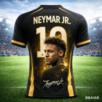 Summer Hot Sale Neymar 3D Printed Soccer Fan T Shirt Kids Casual Football Match Training Breathable Sports Jersey Clothing Top XXS