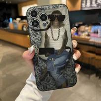 Phone Case for IPhone 11 12 13 14 15 16 Pro Max XS X XR 7 8 Plus SE 2020 2022 Sunglasses Monkey Money Printed Silicone Cover For iPhone 16 Plus
