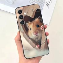 Cute Mouse Rat Hamster Phone Case For Samsung Galaxy A13,A21s,A22,A31,A32,A52,A53,A71,A80,Soft Black Shell Samsung a11