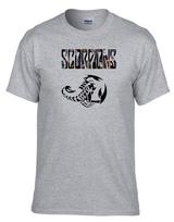 26 SCORPIONS Logo Grey T-Shirt -323_Grey- Unisex T-Shirt S įvairiaspalvis