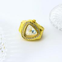 1pc Ring Watch Triangle New Retro Pocket Watch Fashion Trend Mini Finger Watch Ring Watch Real Watch Can See Time auksas