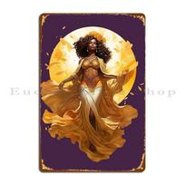 DORA Tin Sign Oshun In A Long Dress Metal Plaque Custom Pub Mural Club Living Room Customize Tin Sign Poster 20x30cm（7.8x11.8inch）