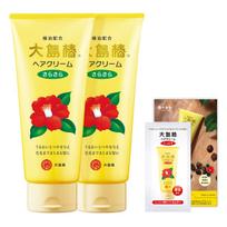 Oshima Tsubaki Hair Silky 160g those with thin or fine x 2 with bonus item Cream, Smooth, (for hair) bottles, included.