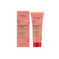 Strawberry Mango Kids Toothpaste - Hydroxyapatite & Silica for Sensitive Gums & Teeth Shine | Gentle Oral Care, 114g/4oz 1pc