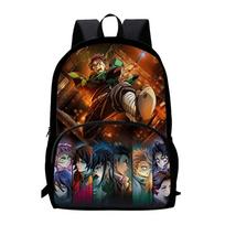 Japan cartoon comics Demon Slayer: Kimetsu no Yaiba - Infinity Castle Arc Children's Backpack Large Capacity Patch Pocket Backpack 0015 CLE