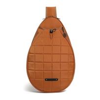 Waterproof Lightweight Sling Bag Zipper Closure Tennis Racket Bag  Men and Women kava