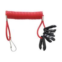 Red Boat Safety Lanyard Kill Switch Stretchable Boat Outboard Engine Kill Stop Switch  Boat 1Pcs