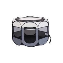 Foldable Pet Playpen Large Indoor Outdoor Pet Enclosure Tent Portable Pet Play Yard for Cats Small Dogs and Other Pets with Mesh Sides and Easy Setup One Size