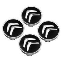 Citroën logotipas ratlankio centrinis dangtelis ABS+Metalo lydinio stebulės dangtelis C3 C4 C5 C1 Berling Xsara Picasso pakeitimui Ratlankio emblemos rinkinys juoda