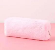 Version of The New Creative Pencil Box Small Fresh Cute Girl Fluffy Square Octagonal Pen Bag Girl Heart Students Simple šviesiai rausvos spalvos