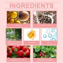 OceAura Strawberry Scent Body Care Oil Gentle Nourish Hydrate Soften Skin Refreshing Moisturizing Body Oil one size