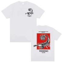 2026 Summer Mens Letter Scorpion Printed Fashion Hip Hop Round Neck Tshirt High Quality CottonStreet High Quality Short Sleeve XL