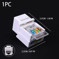 1-10PCS Cat5e Cat6 Tool-Less Keystone Jack Connector Adapter, Keystone Module Connector Internet Network Ethernet LAN Cable Cat6 1Pc