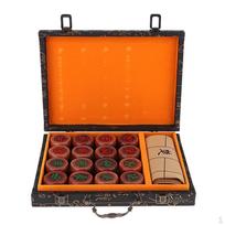 Chinese Chess (Xiangqi), board PU Leather and Wooden Playing Pieces In Box