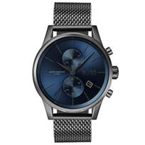 Hugo Boss 1513677 Jet Quartz Grey IP and Mesh Bracelet Casual Men's Watch 41 mm pilka spalva