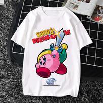 Cartoon Kirby Short-sleeved T-shirt for Men Summer Anime-style Pure Cotton T-shirt Japanese Style Fashion S