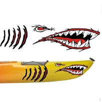 2 Pieces Waterproof Eye Stickers Kayak Fishing Boat Window Laptop Decals