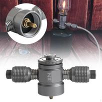 3 Outlet Camping Grill Gas Adapter 1 to three Tank Practical Metal Canister