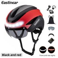 Eastinear Road Bicycle Helmet Led Lights With Magnetic Googles & Sun Visor  Ride Racing Ultralight Adult Road Bike Helmet 400g L-57-62cm