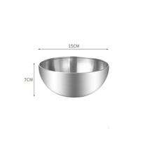 15cm/20cm/24cm/28cm Korean Stainless Steel Salad Bowl Multifunctional Cooking Basin Noodle Bowl Round Golden Silver Bowl